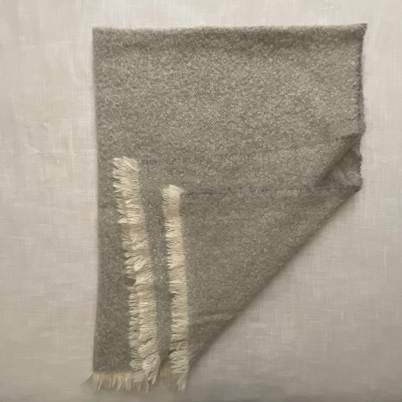 The Citizenry Grey Mohair Wool Throw Blanket Wrap 56”x72”Made in Ireland NEW - Picture 11 of 14